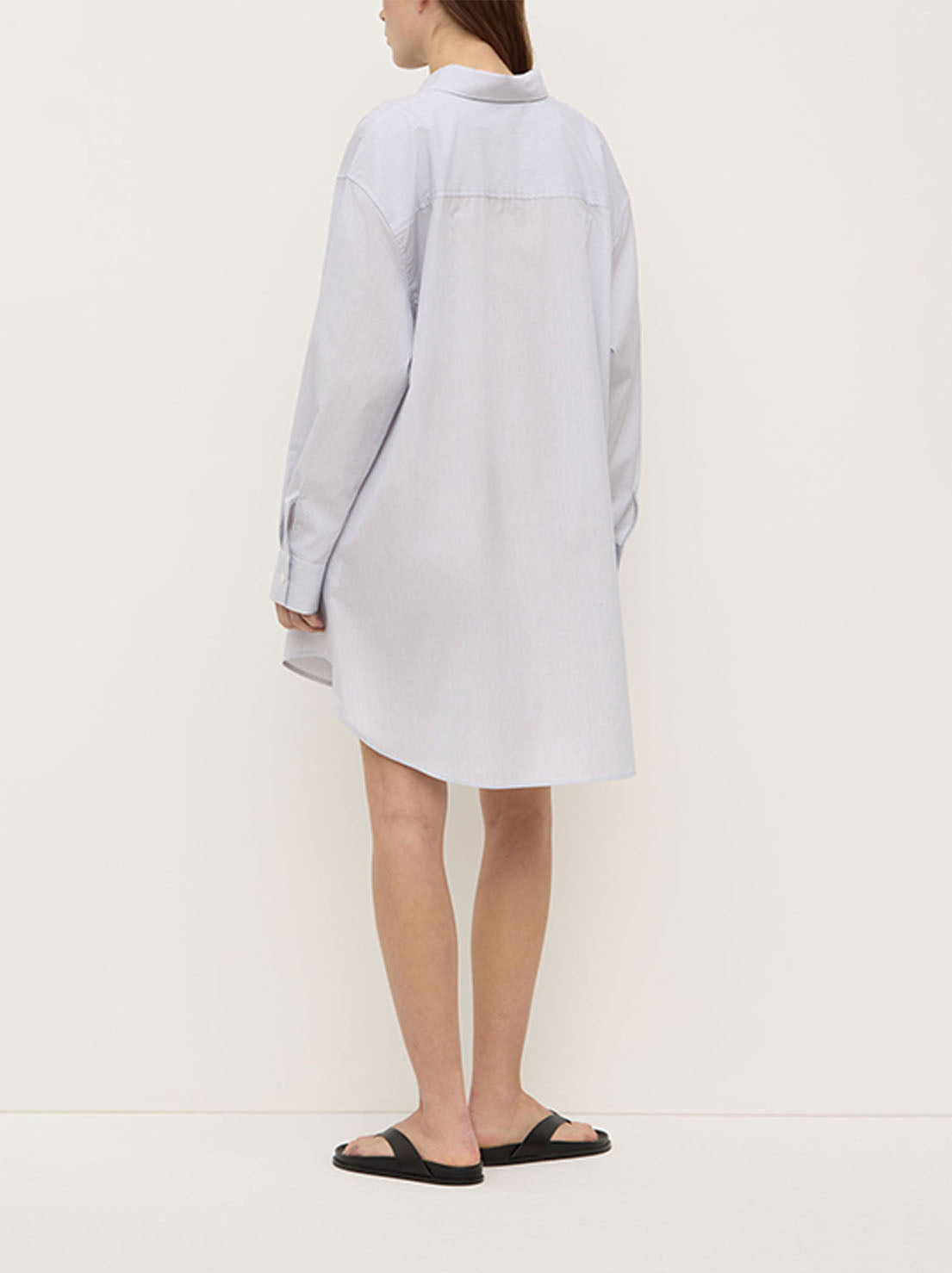 Assembly - Cora Stripe Shirt Dress - White/Navy Stripe