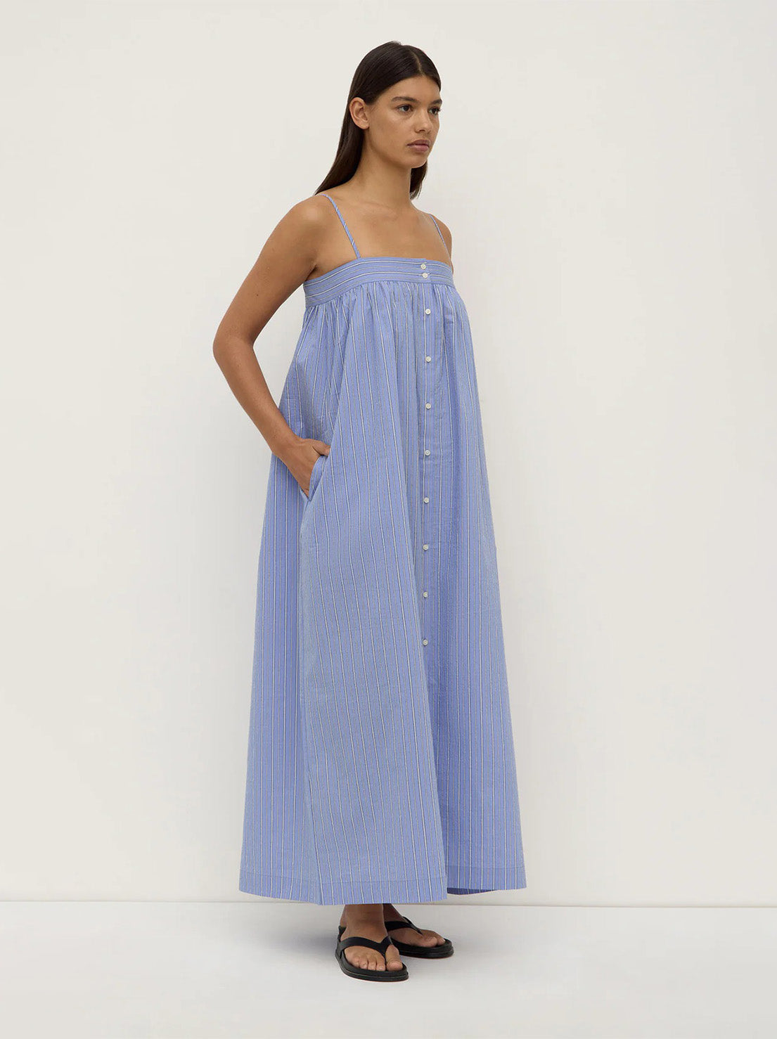 Assembly - Erina Stripe Maxi Dress - Blue/White Stripe