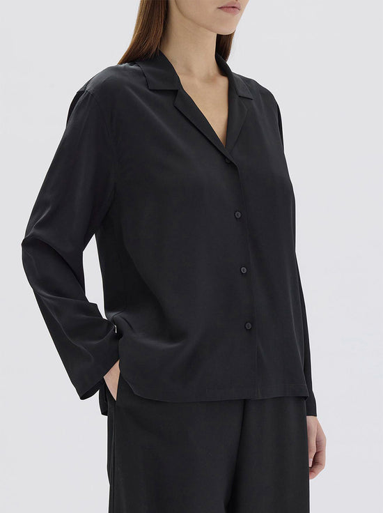 Assembly - Essie Silk Long Sleeve Shirt - Black