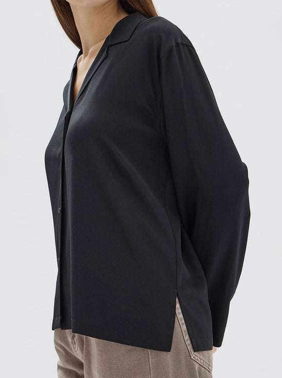 Assembly - Essie Silk Long Sleeve Shirt - Black