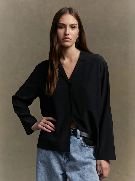 Assembly - Essie Silk Long Sleeve Shirt - Black