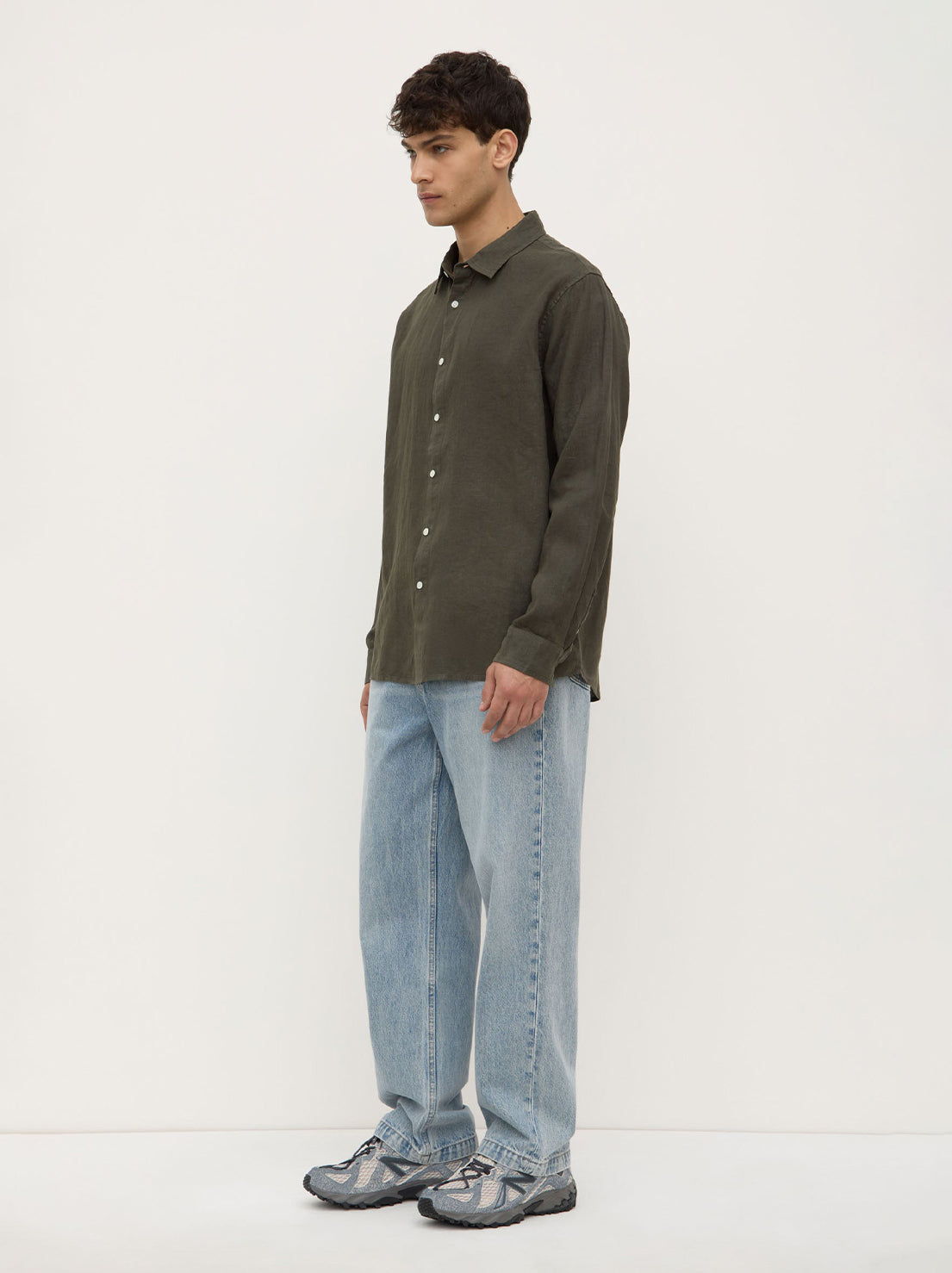 Assembly - Everyday Mens Linen LS Shirt - Sorrel