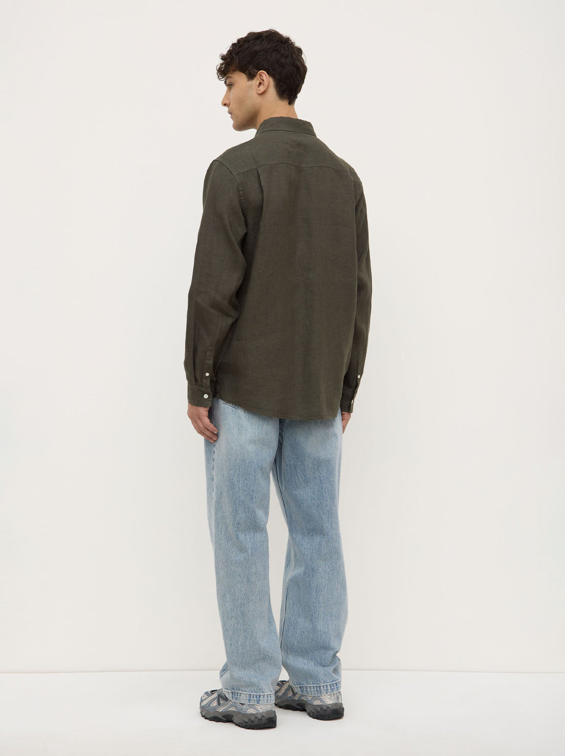 Assembly - Everyday Mens Linen LS Shirt - Sorrel
