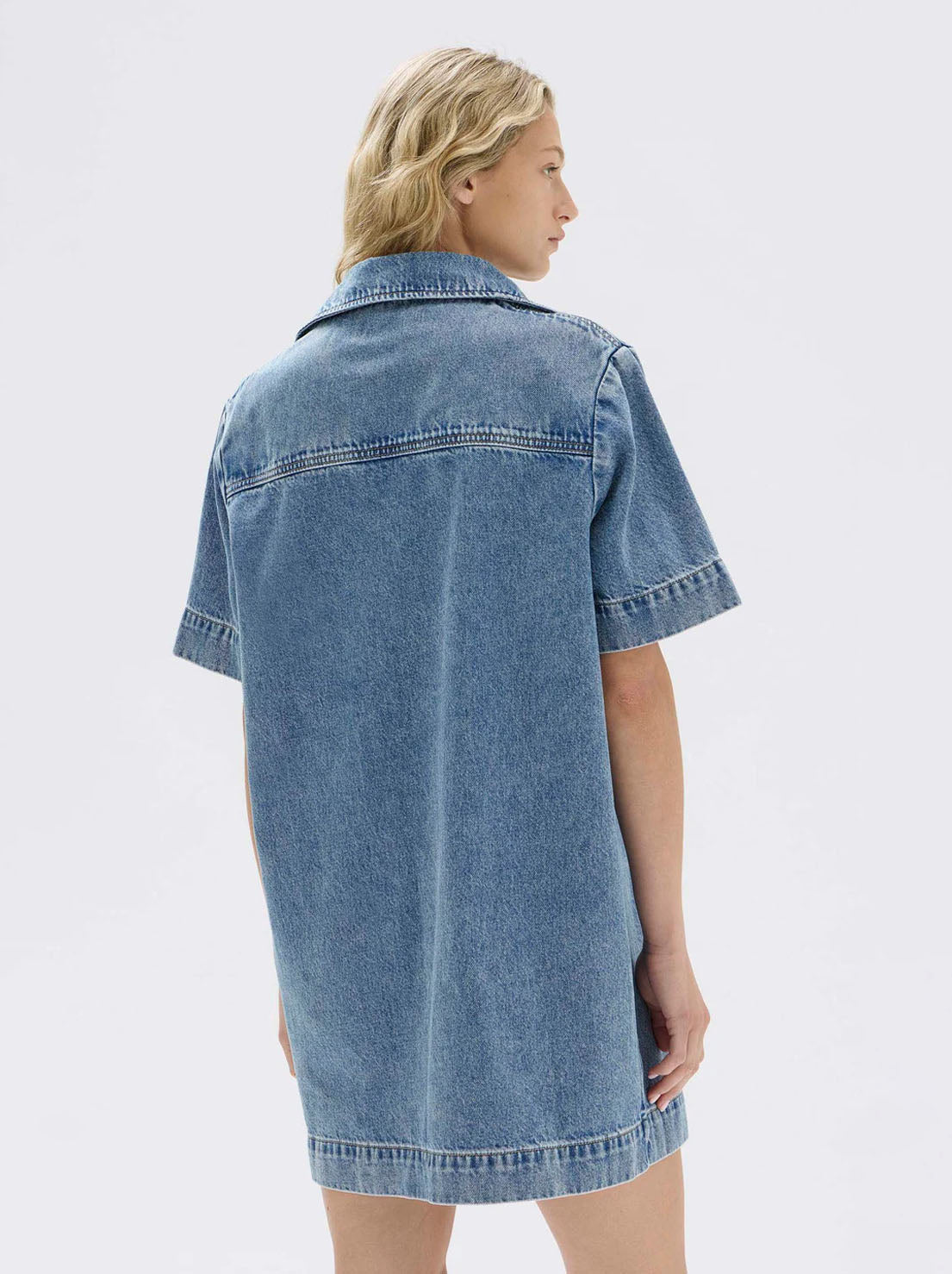 Assembly - Genevieve Denim Mini Dress - Dark Stone