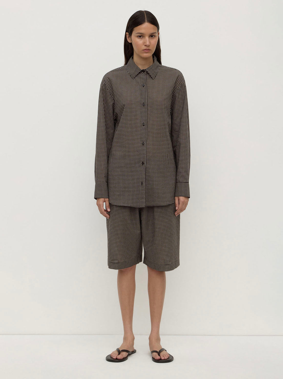 Assembly - Harriet Check Long Sleeve Shirt - Brown/Black