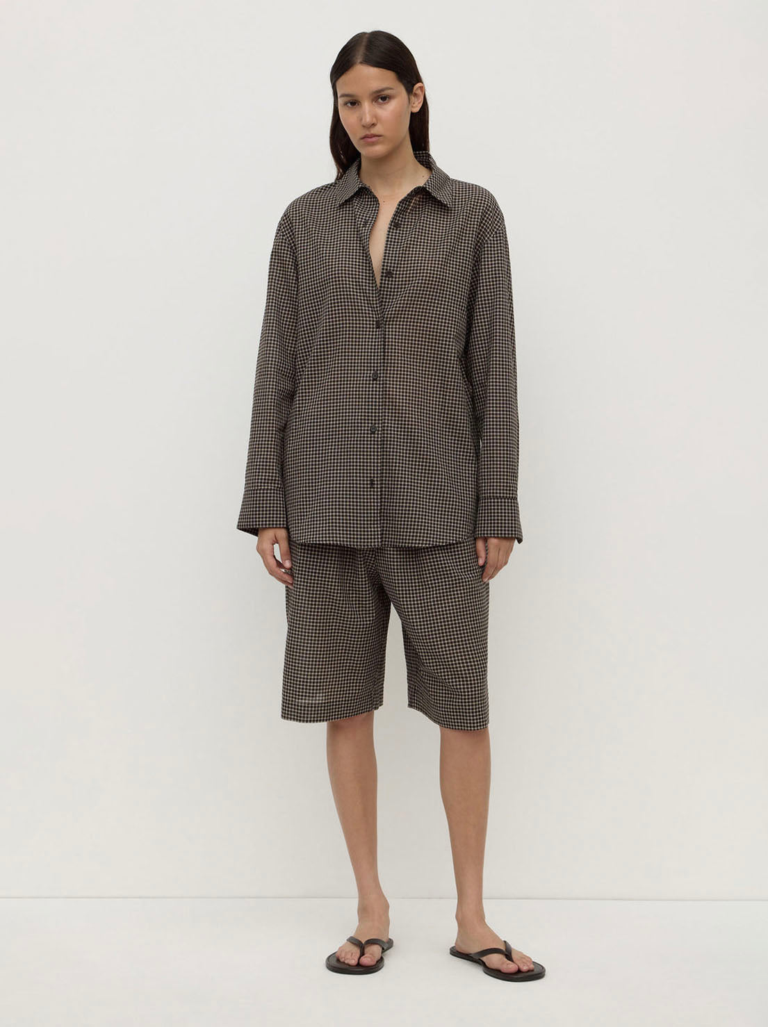 Assembly - Harriet Check Long Sleeve Shirt - Brown/Black