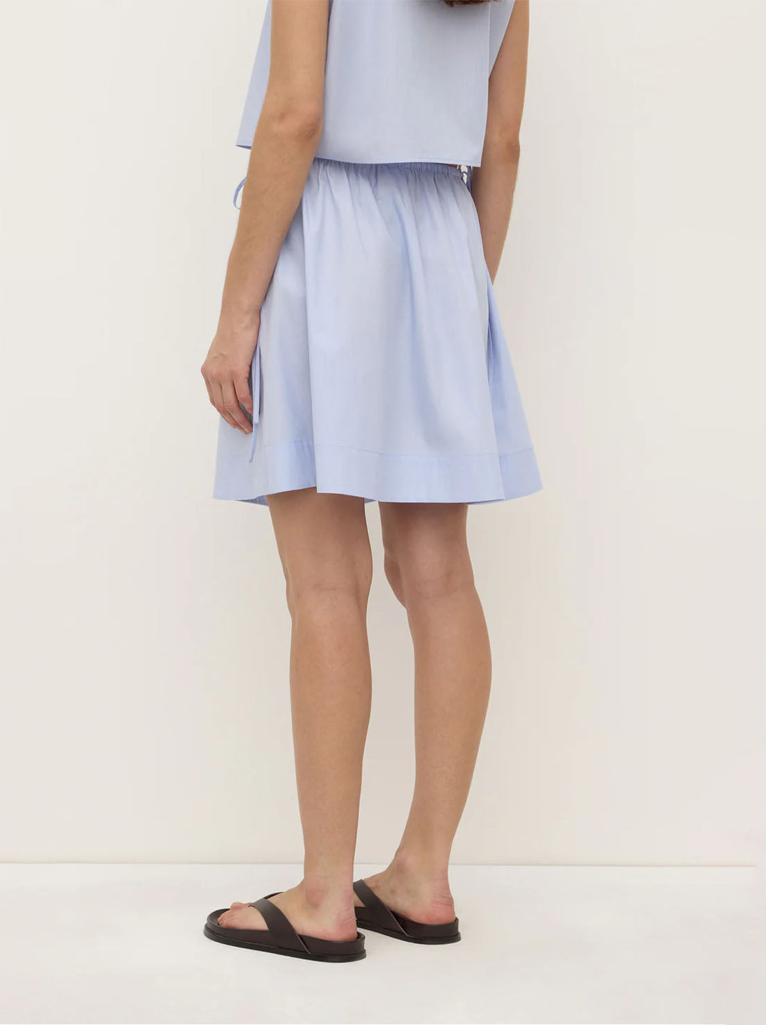 Assembly - Havana Stripe Poplin Skirt - Blue/White Stripe