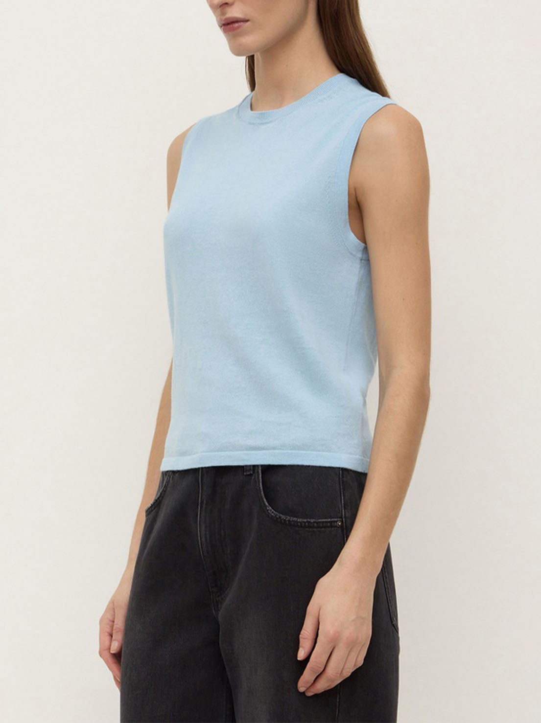 Assembly - Helena Cotton Cashmere Vest - Salt