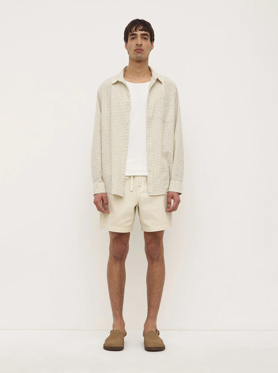 Assembly - Jasper Check Long Sleeve Shirt - Cream / Black Check