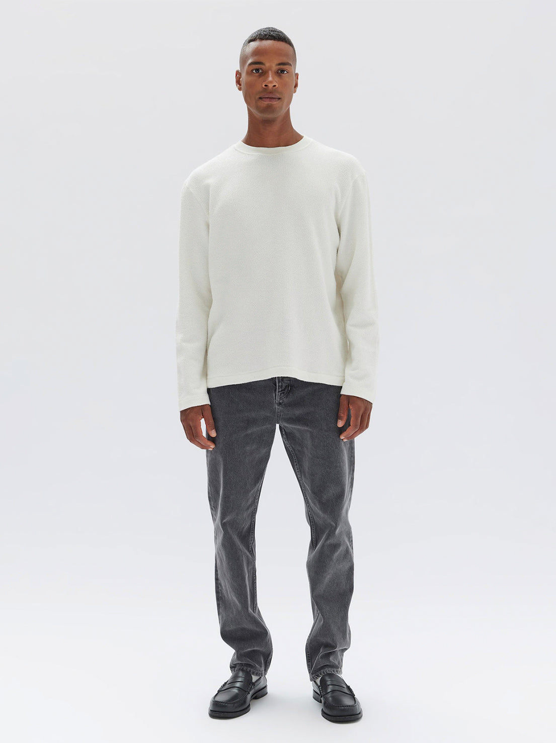 Assembly - Jeremy Textured Long Sleeve Tee - Cream
