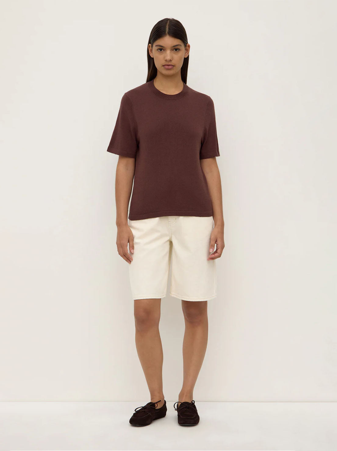 Assembly - June Silk Knit Tee - Espresso