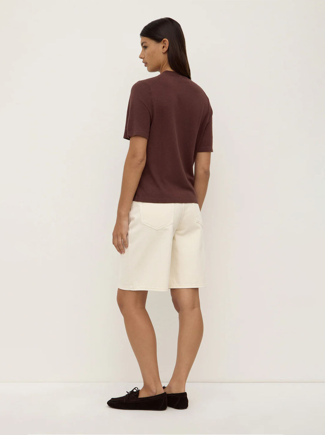 Assembly - June Silk Knit Tee - Espresso