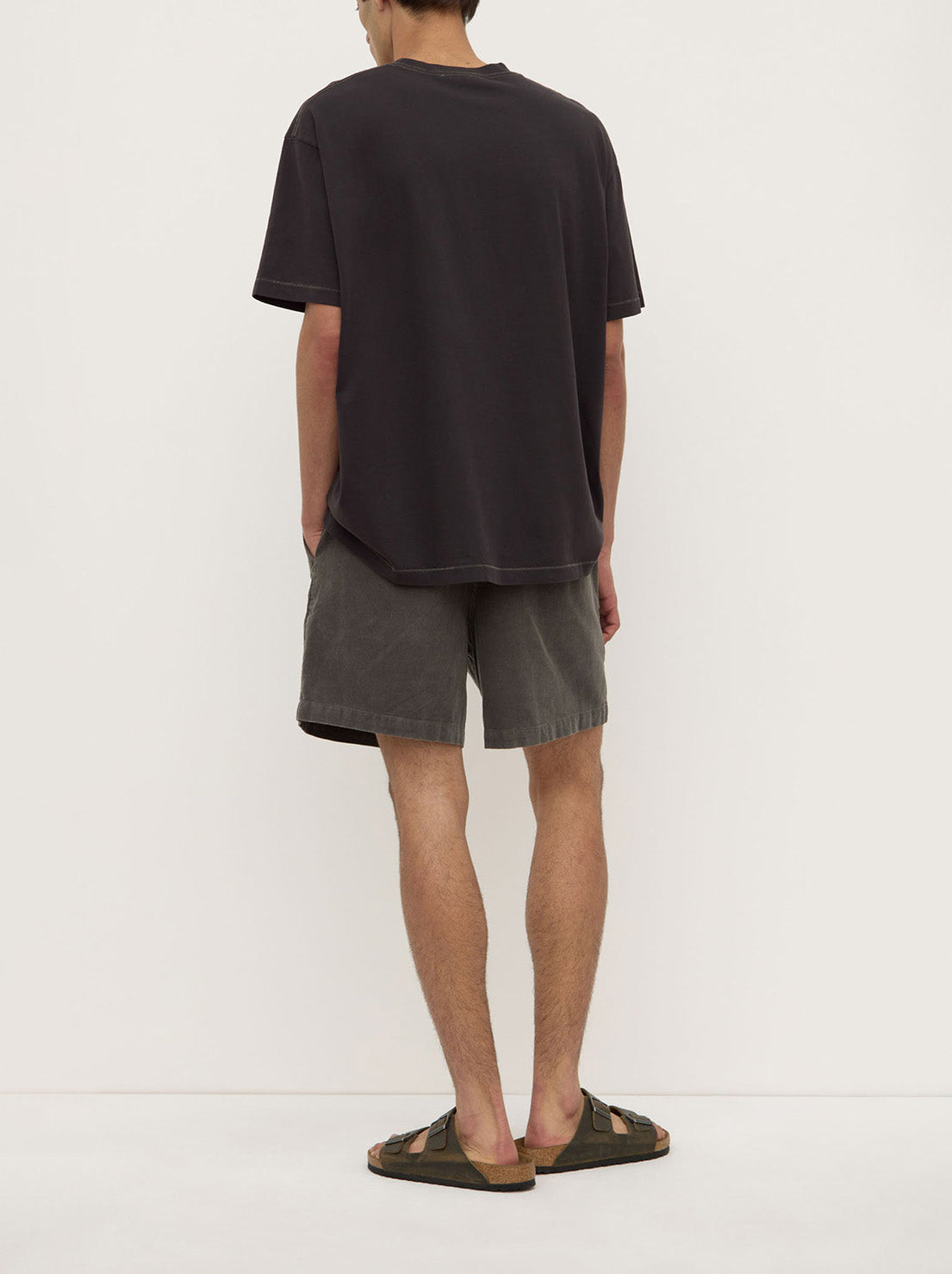 Assembly - Kit Contrast Stitch Tee - Washed Black/Putty