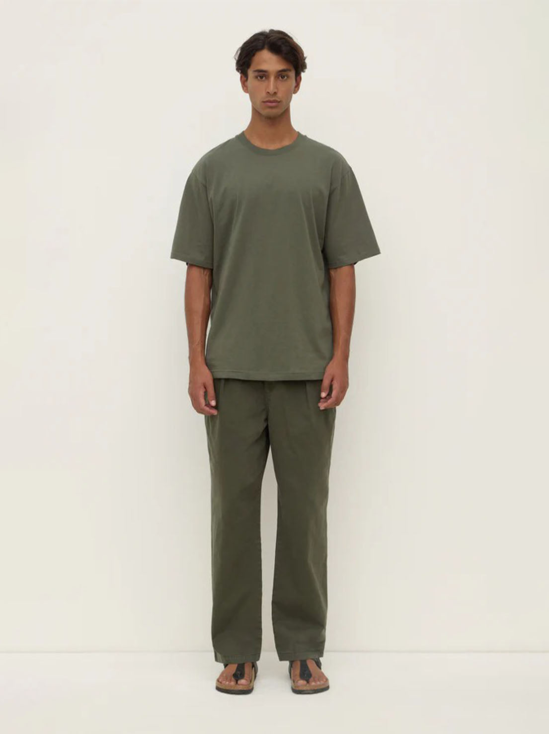 Assembly Label - Knox Organic Oversized Tee - Moss