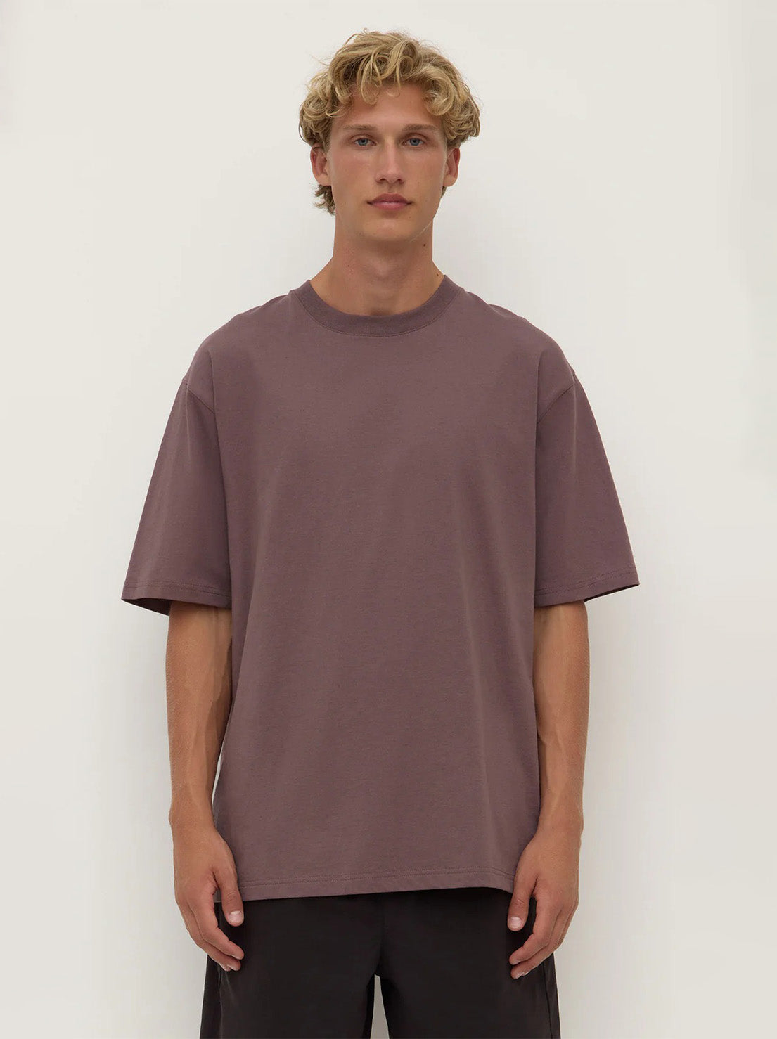 Assembly - Knox Organic Oversized Tee - Plum