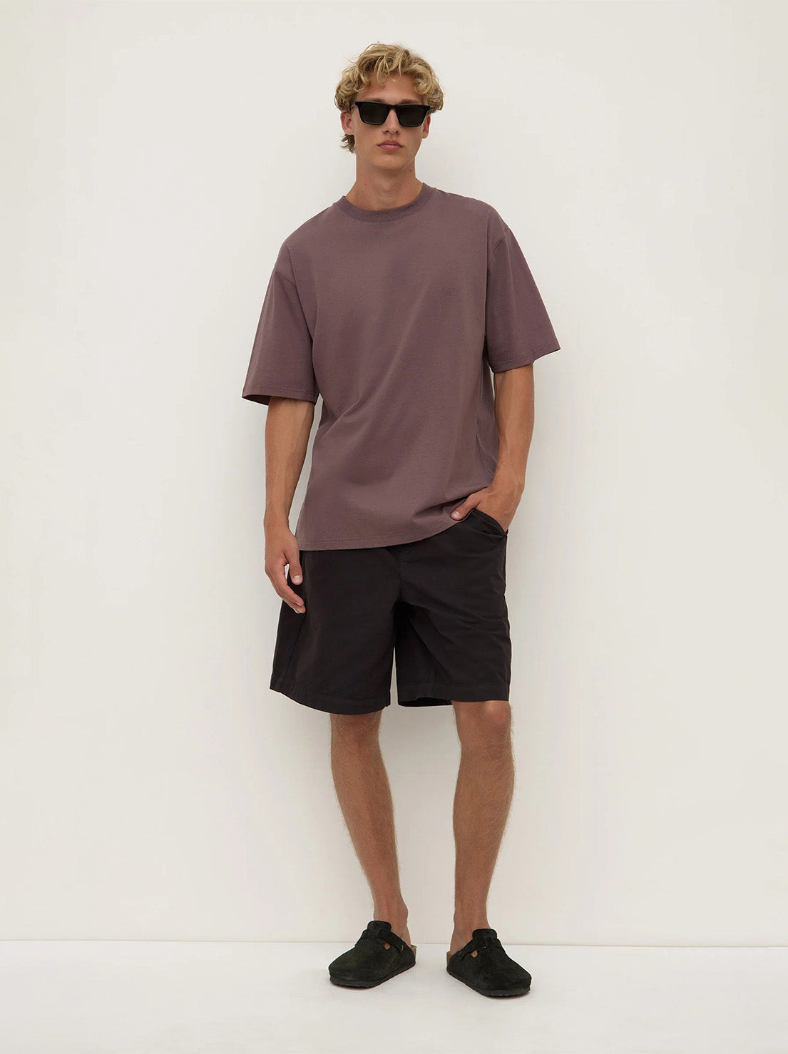 Assembly - Knox Organic Oversized Tee - Plum