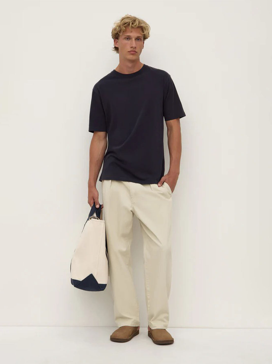 Assembly Label - Knox Organic Oversized Tee - True Navy