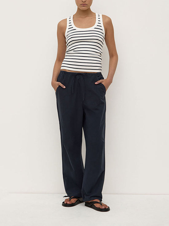 Assembly - Leony Stripe Tank - True Navy / Antique White