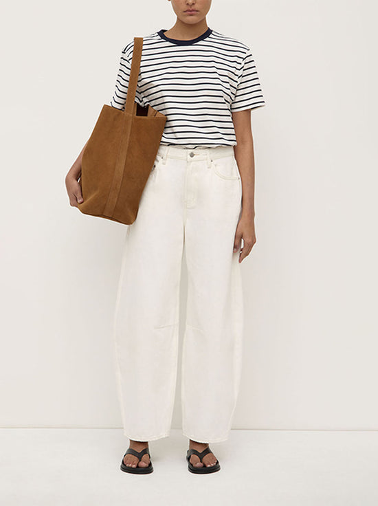 Assembly - Leony Stripe Tee - True Navy / Antique White