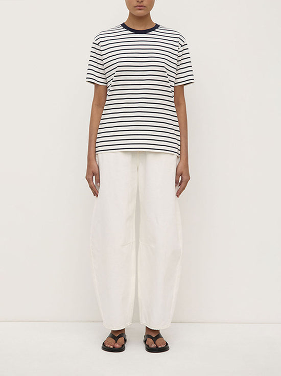 Assembly - Leony Stripe Tee - True Navy / Antique White