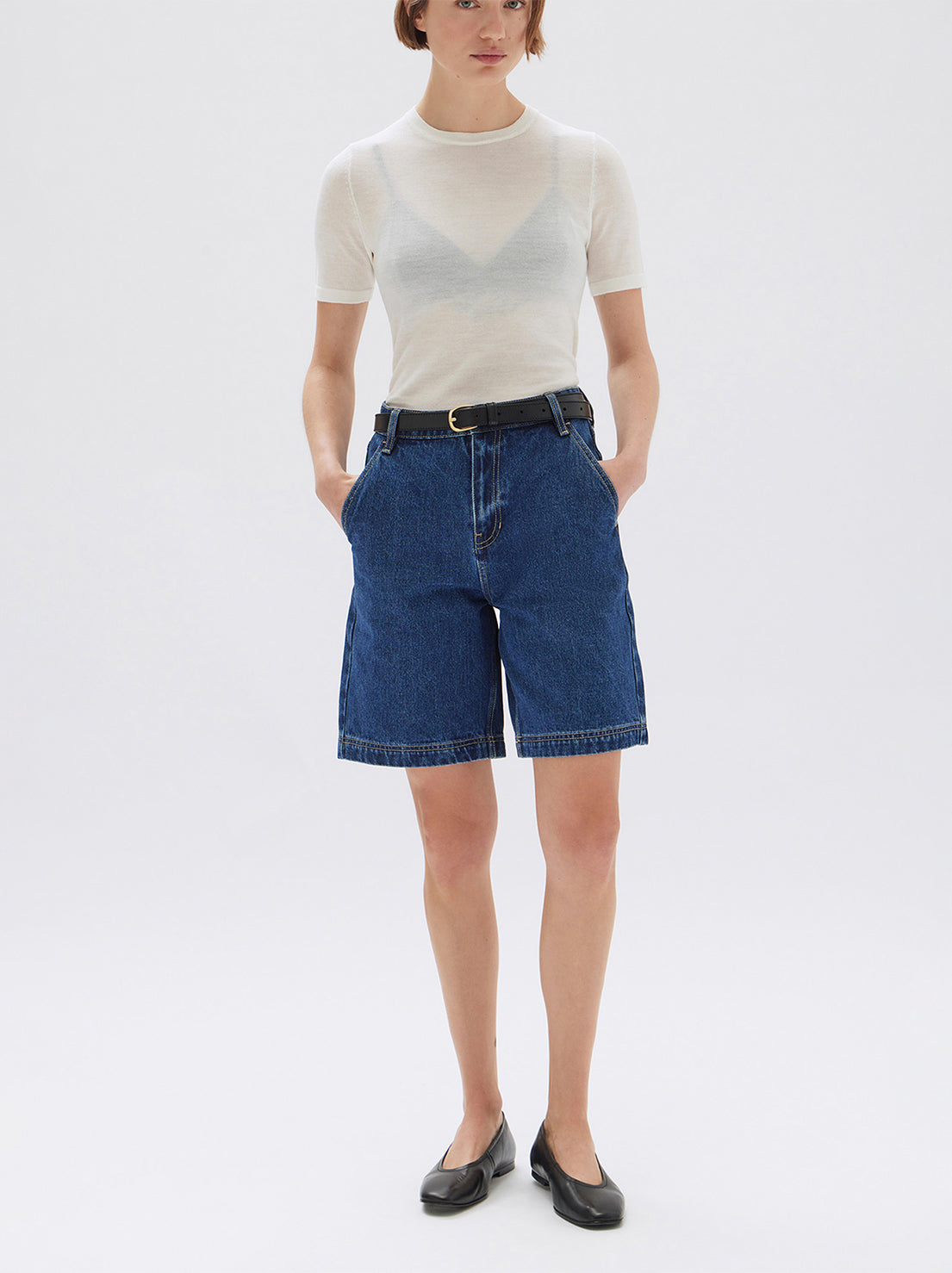 Assembly - Longline Denim Short - Heritage Blue