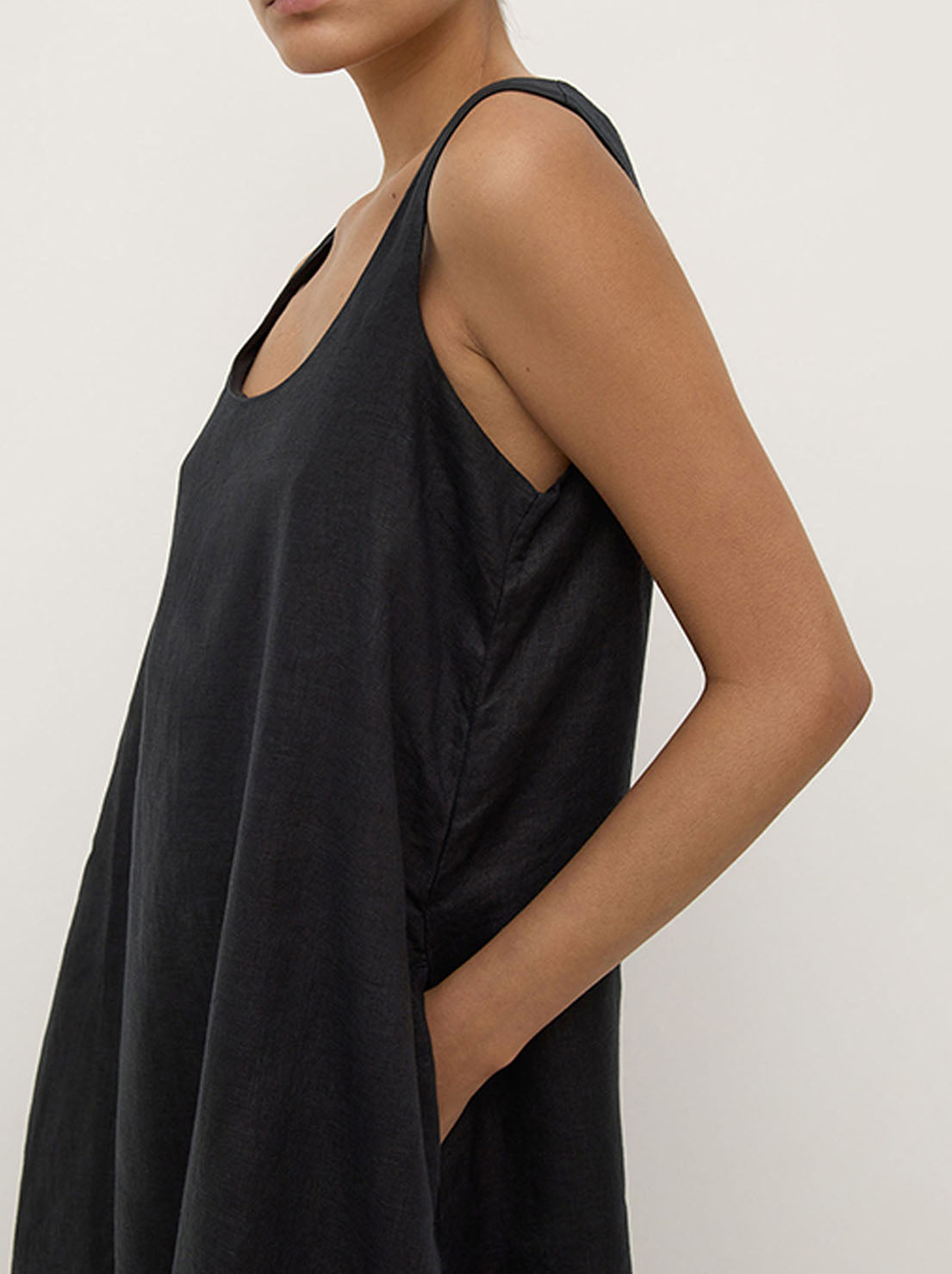 Assembly - Maree Linen Midi Dress - Black