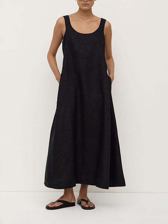 Assembly - Maree Linen Midi Dress - Black