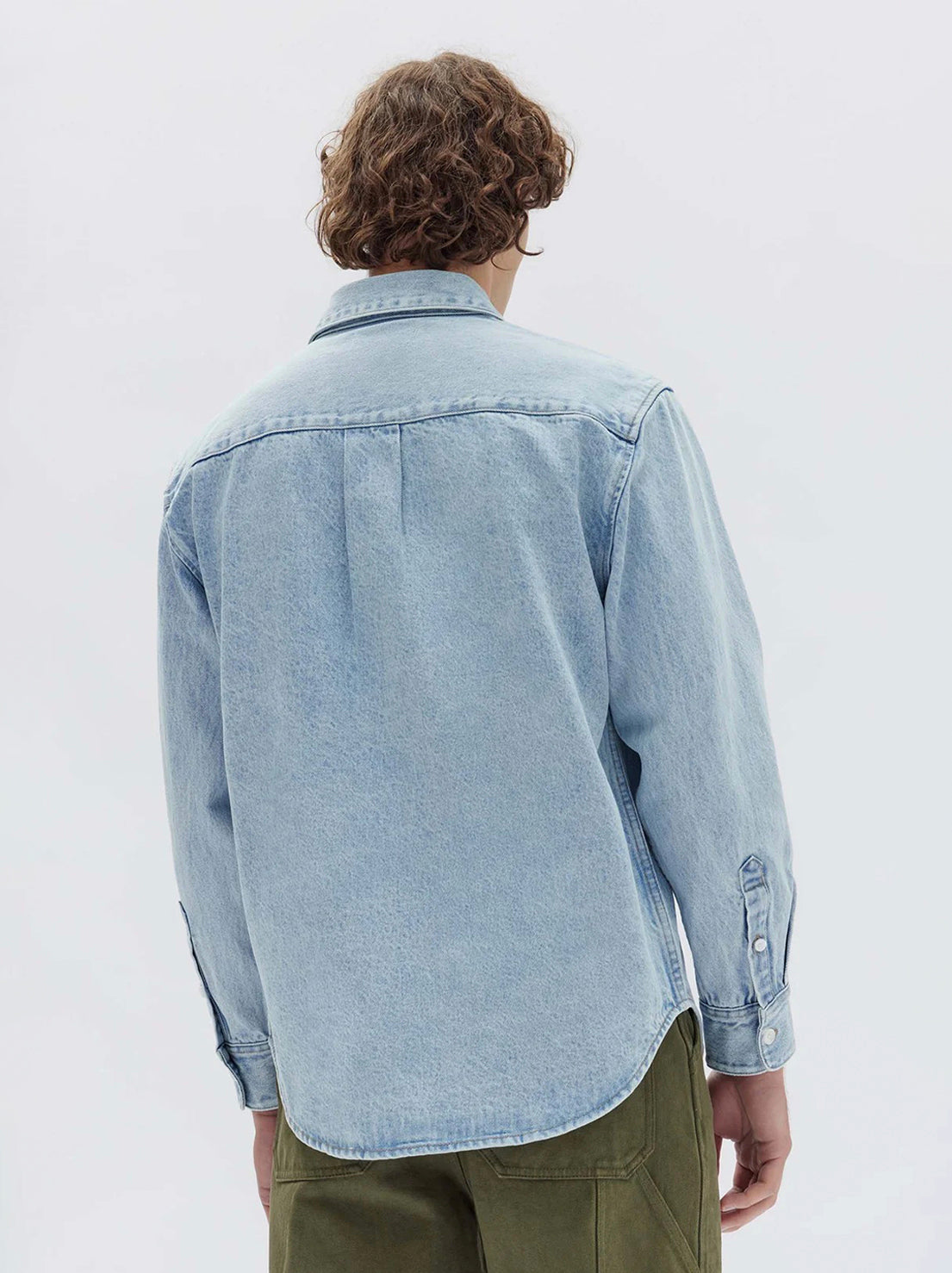 Assembly - Men's Denim Overshirt - Light Stone