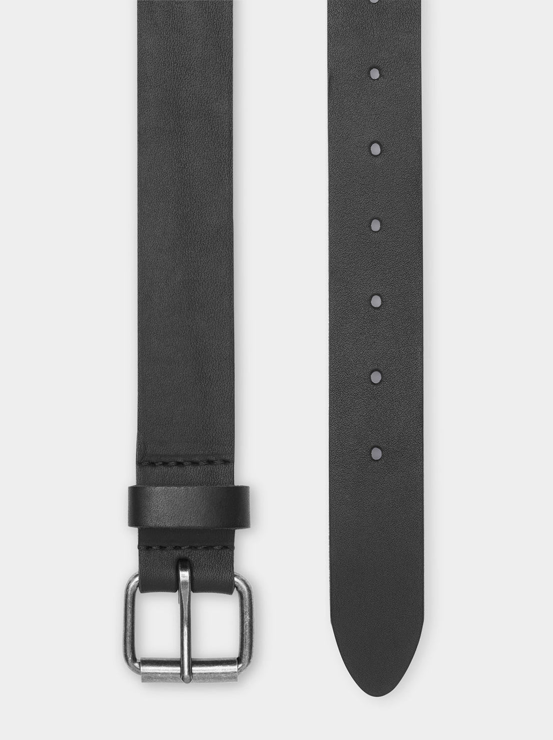 Assembly - Mens Australian Leather Belt - Black / Gunmetal