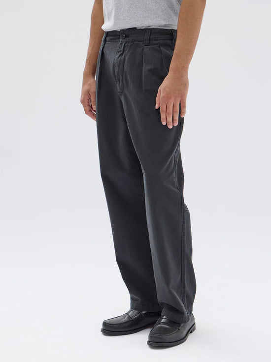 Assembly - Miles Pleated Chino Pant - Washed Black