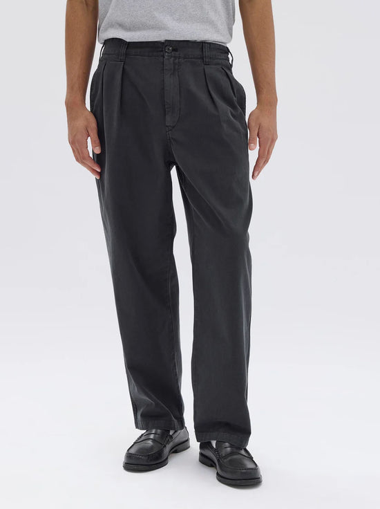 Assembly - Miles Pleated Chino Pant - Washed Black