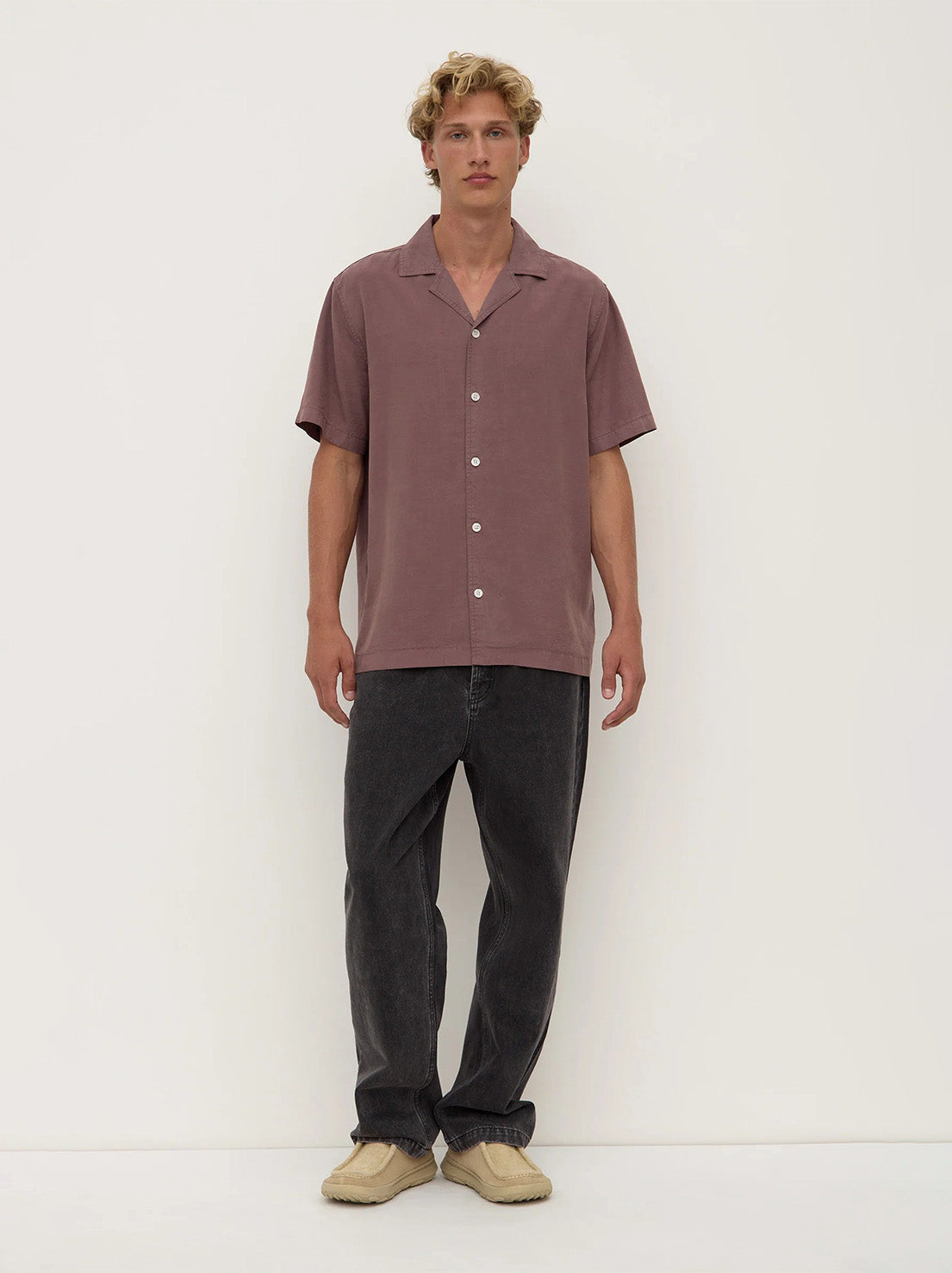 Assembly - Miller Short Sleeve Shirt - Plum