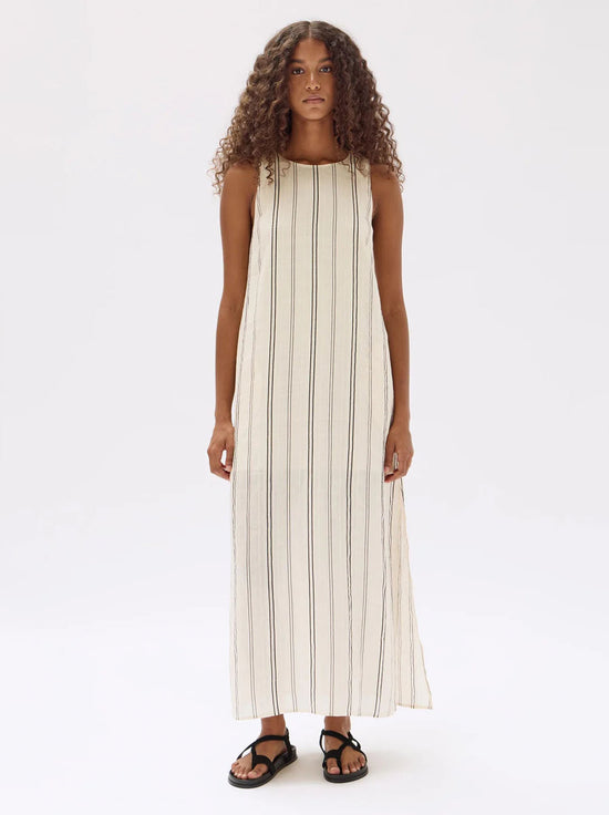 Assembly - Milos Stripe Maxi Dress - Cream / Black