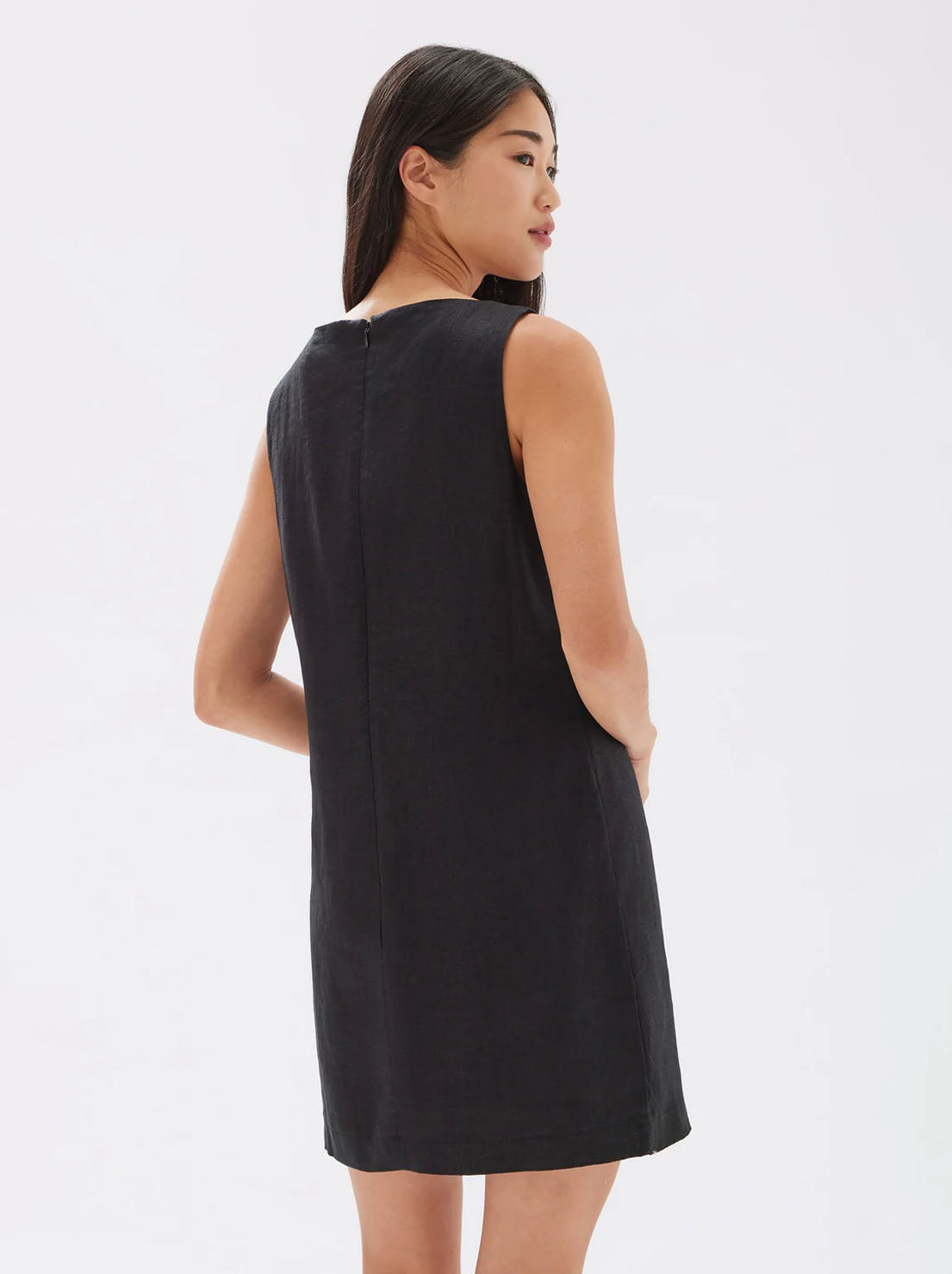 Assembly Label - Nadine Linen Mini Dress - Black Abicus Assembly Label - Nadine Linen Mini Dress - Black Abicus