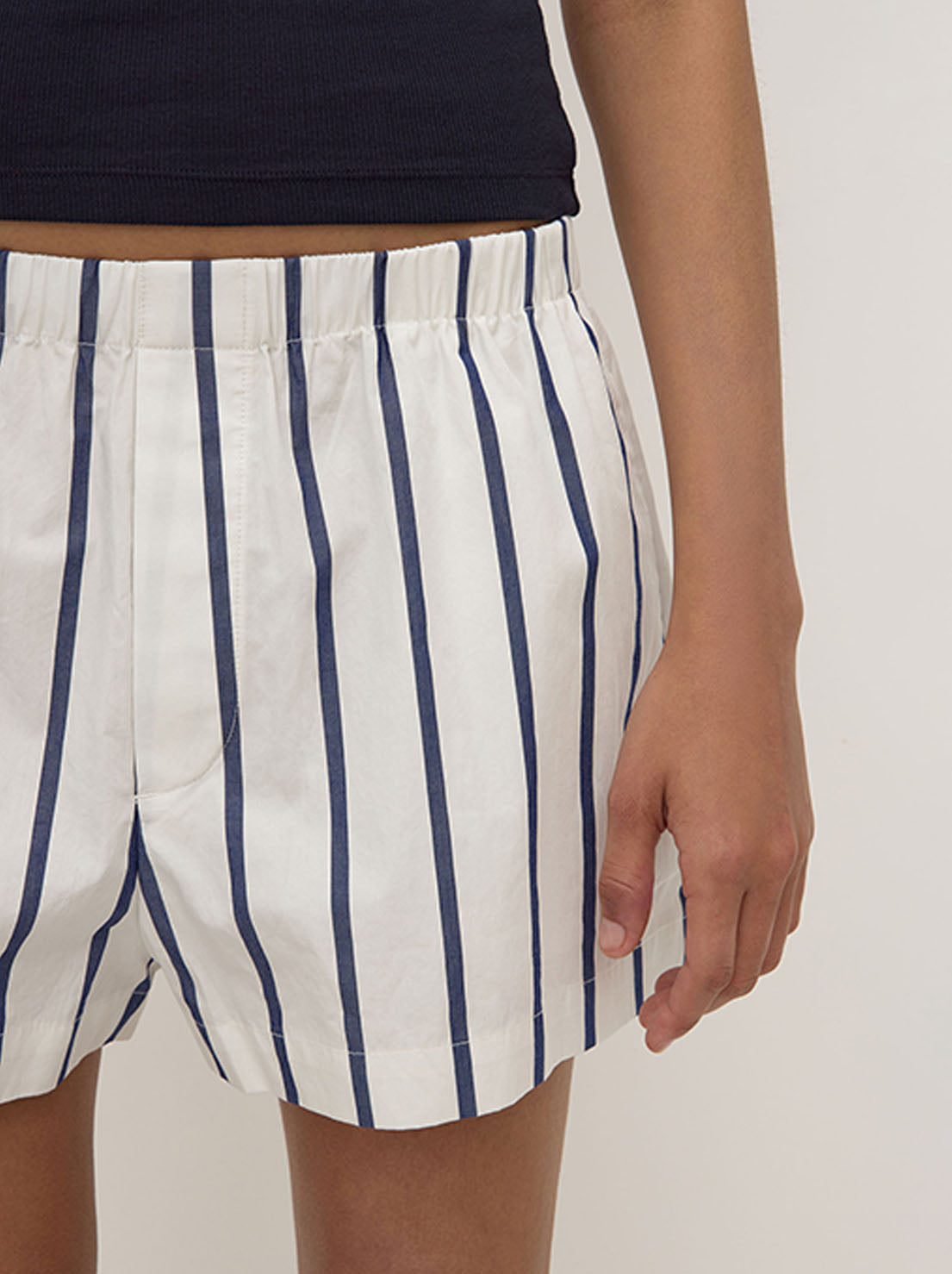 Assembly - Nara Stripe Short - White / True Navy