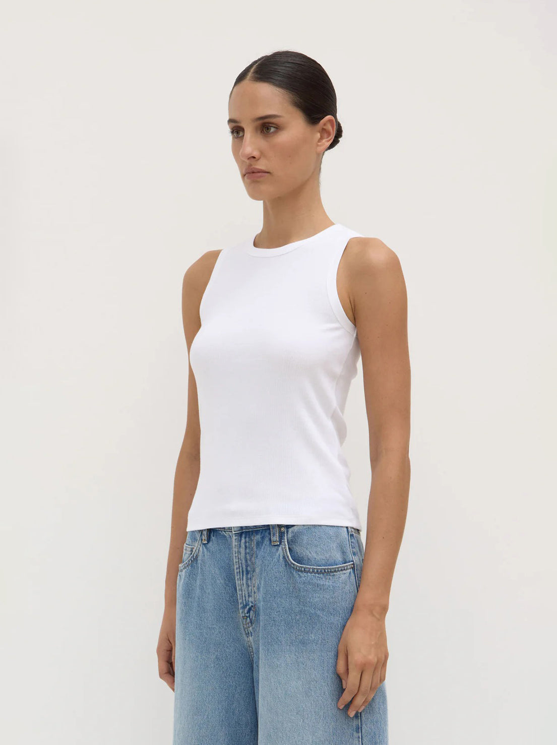 Assembly - Nika Rib Tank - White
