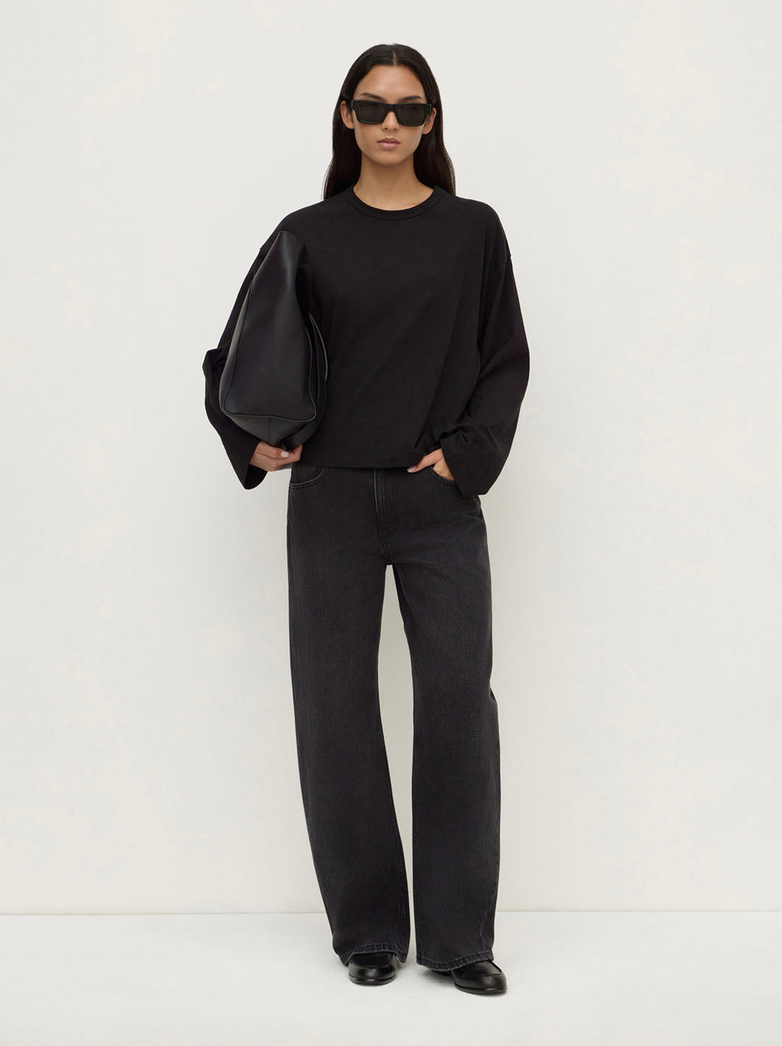 Assembly Label - Nikita Wide Sleeve Tee - Black