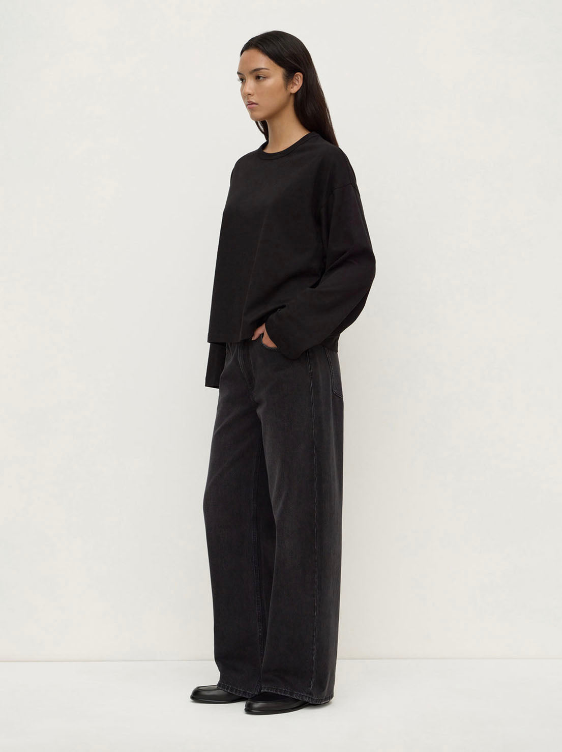 Assembly Label - Nikita Wide Sleeve Tee - Black