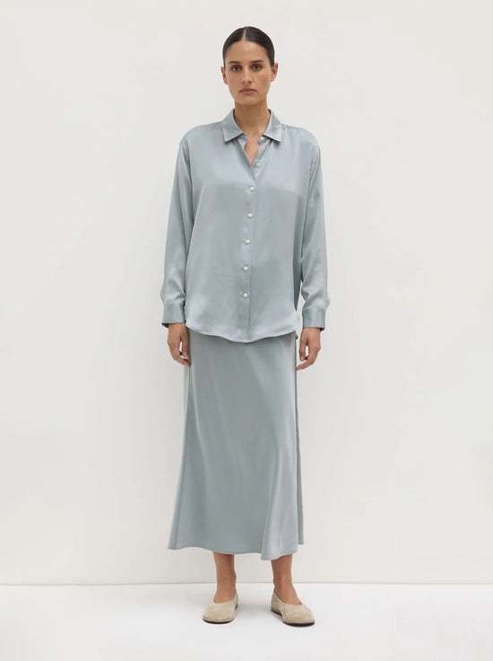 Assembly - Pippa Silk Long Sleeve Shirt - Cloud