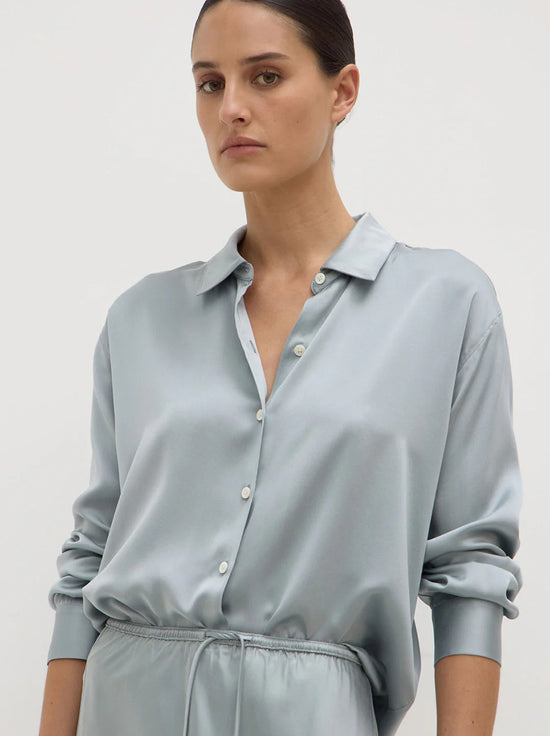 Assembly - Pippa Silk Long Sleeve Shirt - Cloud