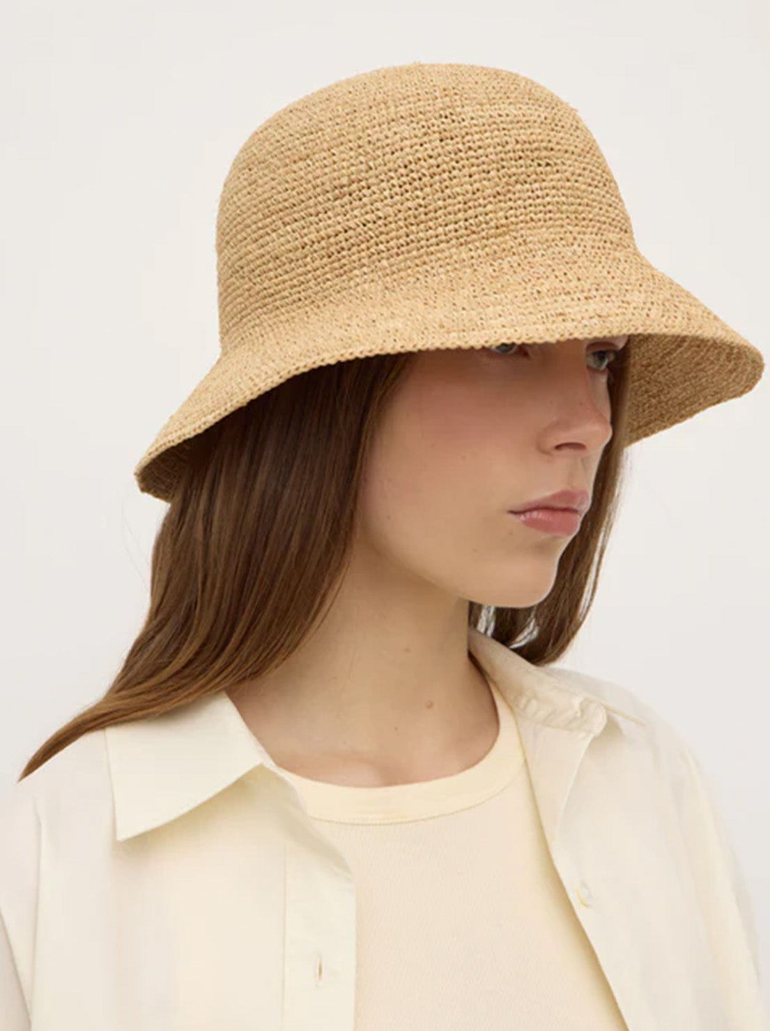 Assembly - Raffia Bucket Hat - Natural