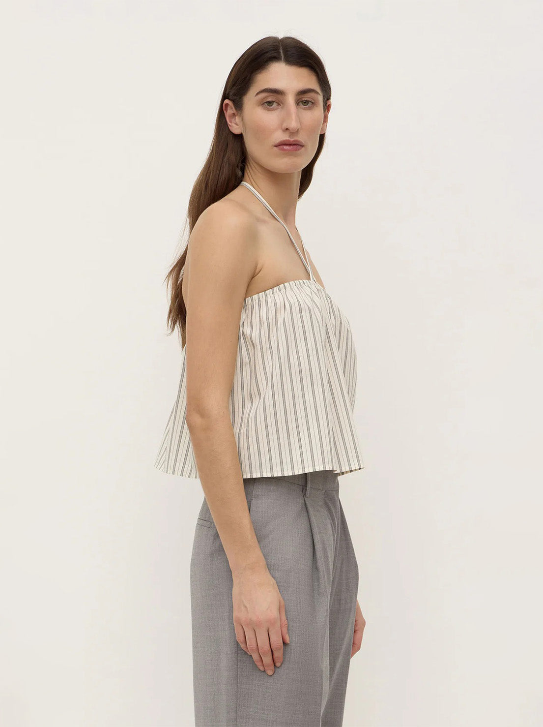 Assembly - Ria Top  - Cream/Smoke Stripe