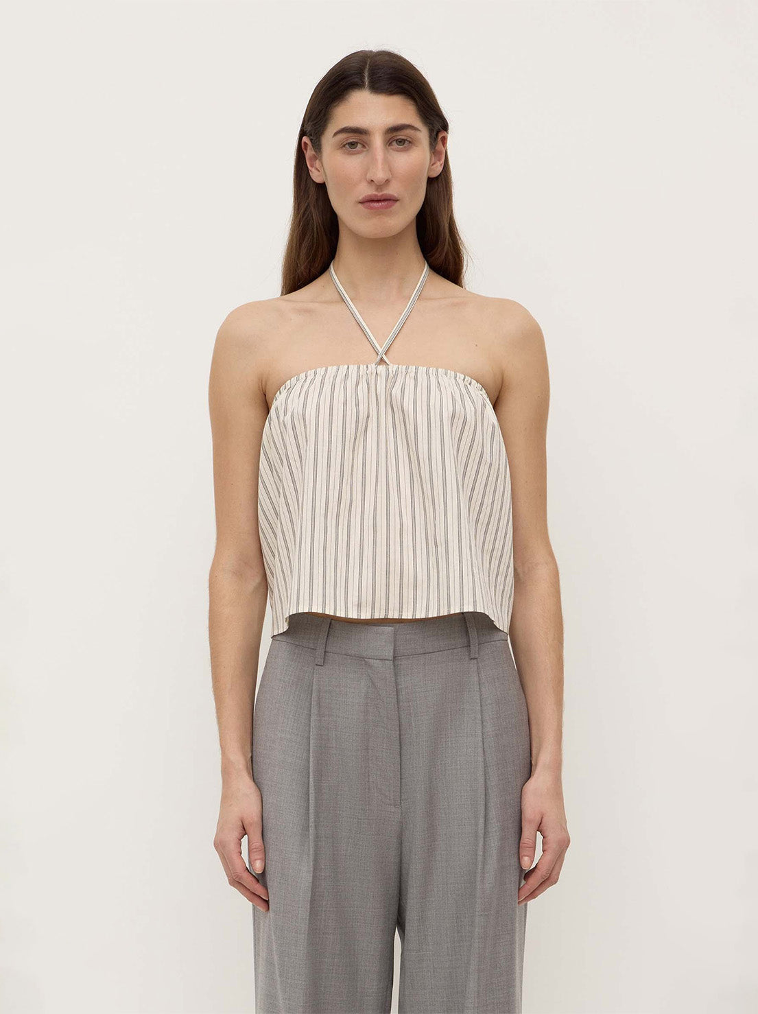 Assembly - Ria Top  - Cream/Smoke Stripe