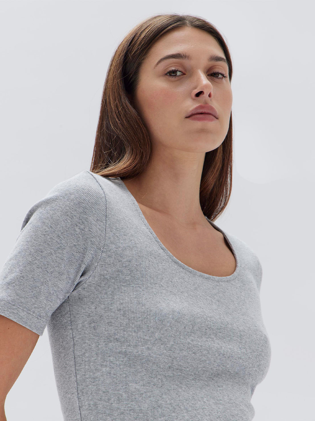 Assembly - Rita Short Sleeve Tee - Grey Marle