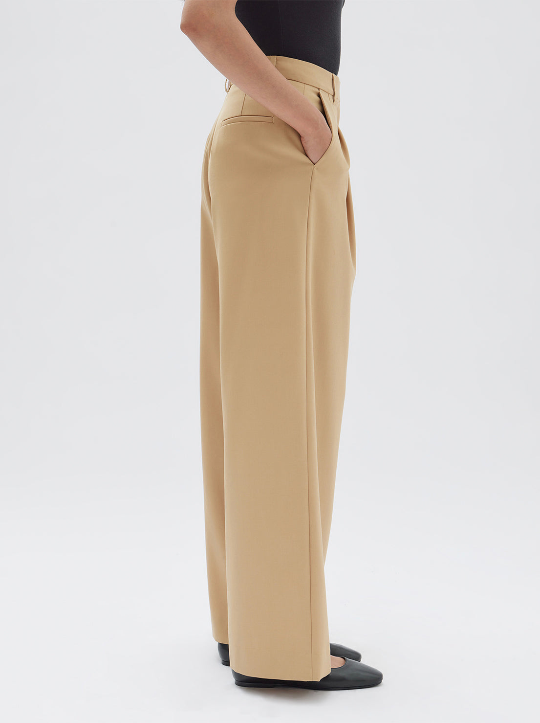 Assembly - Roberta Wool Pant - Tan