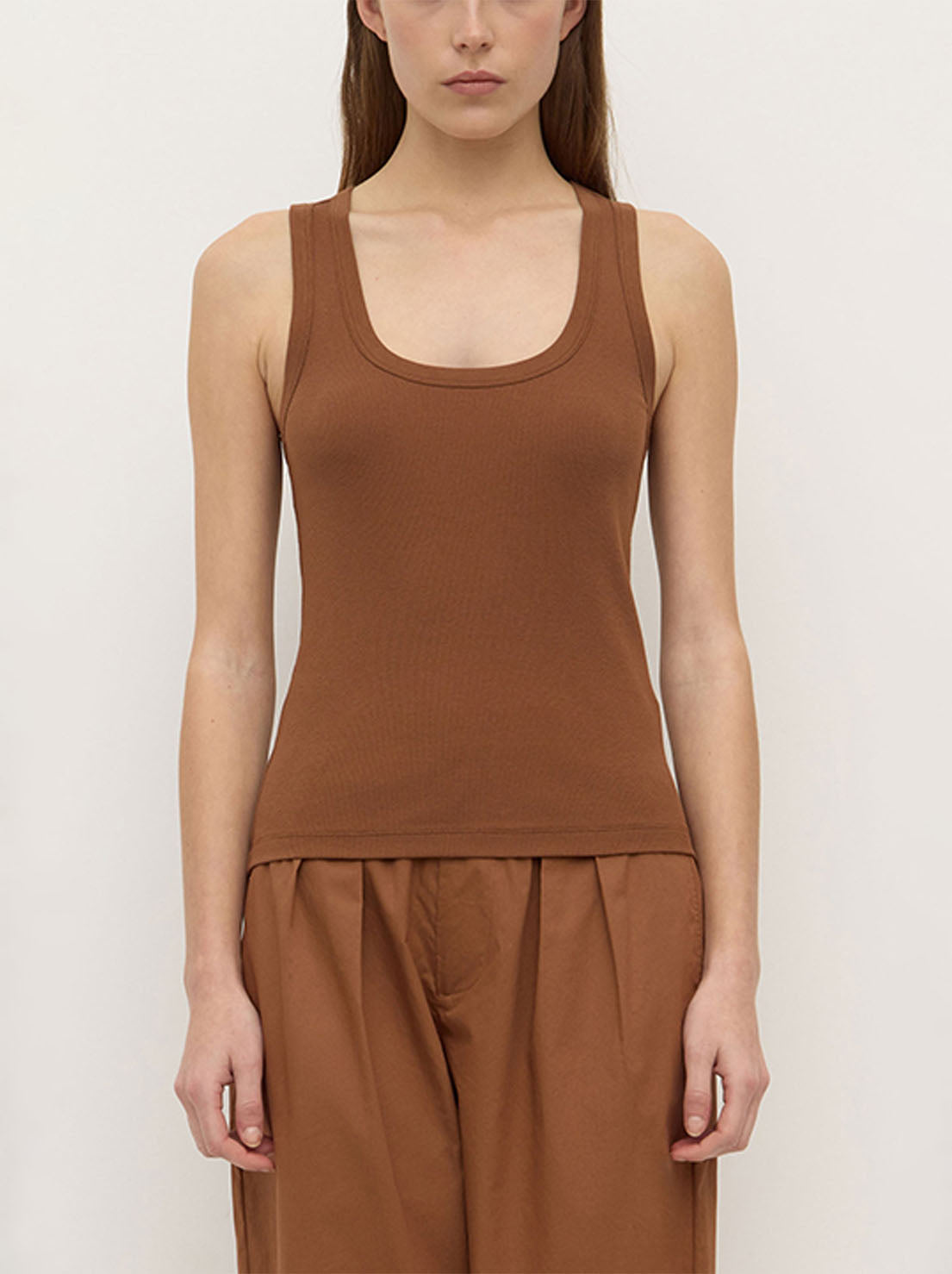 Assembly - Robyn Scoop Neck Rib Tank - Earth