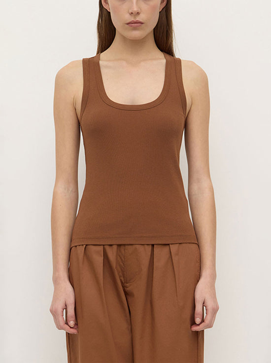 Assembly - Robyn Scoop Neck Rib Tank - Earth