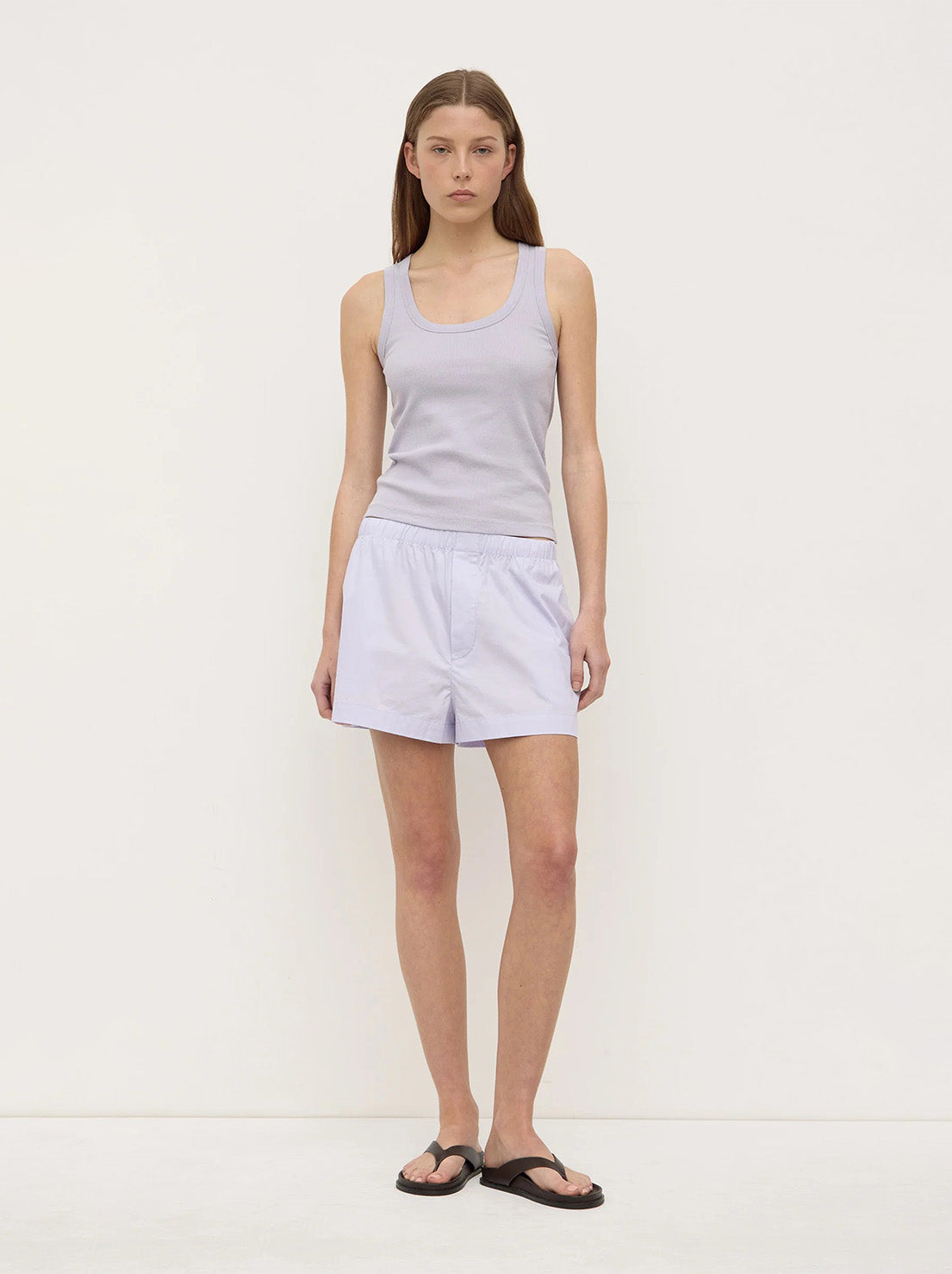 Assembly - Robyn Scoop Neck Rib Tank - Lilac