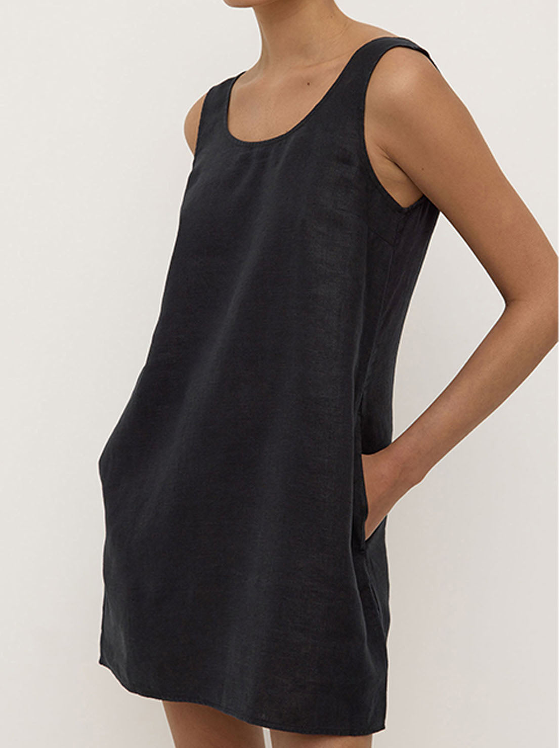 Assembly - Selma Linen Mini Dress - Black