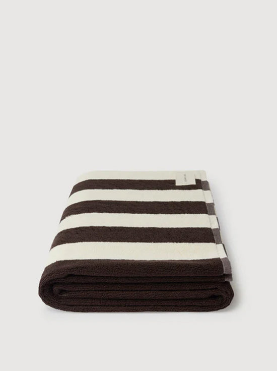 Assembly - Signature Stripe Beach Towel - Ganache / Cream